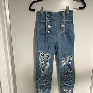 Balmain Ripped Jeans